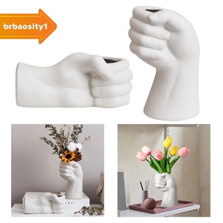[brbaosity1] jarrón de flores de cerámica fist estatua maceta mesa centro de mesa