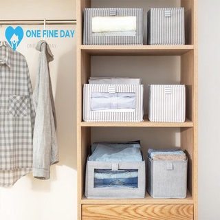 Estilo japonés armario de tela no tejida arte caja de almacenamiento de ropa hogar clasificación de almacenamiento N4Q7