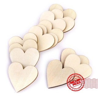 200pcs embellishment heart-shaped wooden crafts wedding Decoration Z3N3