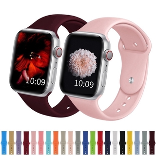 2021 apple watch correa de silicona 38 mm 42 mm 40 mm 44 mm iwatch correa serie 6 se 5 4 3 2 1 correa deportiva de goma suave