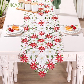 yukaze - mantel vintage para casa, año nuevo, decoración de navidad, restaurante, bordado, fiesta, banquete, mesa, multicolor