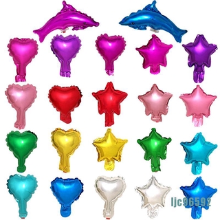 [ljc96592] 50 piezas de 5 pulgadas de papel de aluminio de estrella globos decoración globos cumpleaños boda suministros