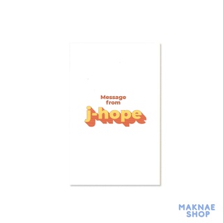 BTS J-HOPE - MESSAGE CARD