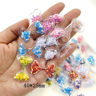50pcs Glitter pequeño Bowknot accesorios parche niños accesorios para el cabello ropa Headwear joyería