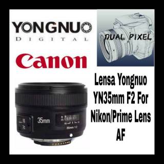 Yongnuo YN 35mm F2 lente lente para CANON/PRIME LENS AF