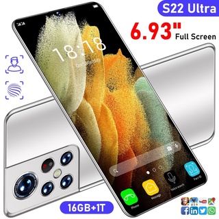 SmartPhone S22 Ultra 6.93 Pulgadas Pantalla HD 16GB + 1TB Dual Sim Desbloqueado Teléfonos Móviles Android