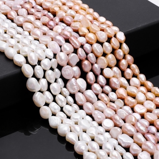 perlas de agua dulce perlas recta agujero suelto perlas para bricolaje mujeres elegantes collares de fabricación de joyas