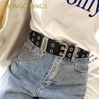 HONGCHANG1 Personalidad Cinturón Ropa de moda Cadena de cinturón Cinturón Hombre Punk Doble fila Lujo Broche largo Mujer Jeans/Multicolor