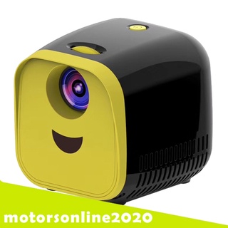 [Motorsonline2020] Mini Home Movie Theater Projector Portable HD LED Projector (UK Plug) Black