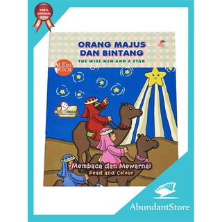 Libro infantil para colorear y leer - personas y estrellas