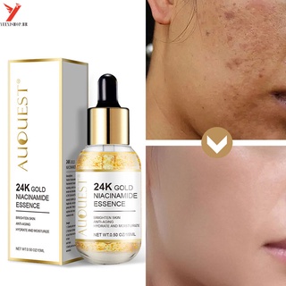 【YEEXISHOP】 AUQUEST 24K Gold Niacinamide Essence Face Serum Moisturizing Whitening Firming Anti Aging Anti Wrinkle Skin Care 15ml (1)