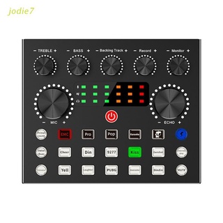 jodie7 tarjeta de sonido externa interfaz de audio grabación para transmisión en vivo red mezcla