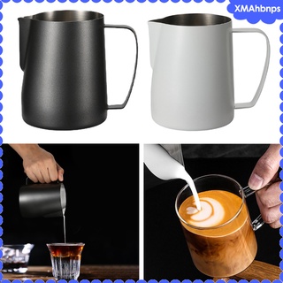 [xmahbnps] jarra de acero inoxidable espresso leche espumosa jarra al vapor jarra espumosa jarra de leche jarra de café al vapor