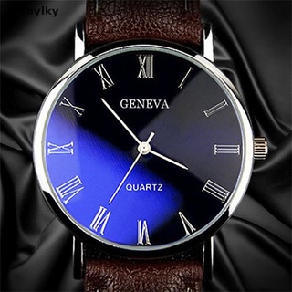 [ifaylky] reloj de pulsera analógico de cuarzo con números romanos blu-ray nygp para hombre