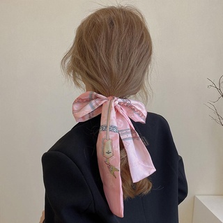 Nueva bufanda de seda diadema mujeres verano coincidencia y falda larga pequeña primavera cinta Y1W4