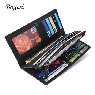 826 Men Long Wallet Money Card Coin Holder Large Capacity Zipper and Hasp