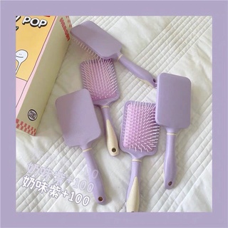 Chica rosa púrpura airbag masaje peine de plástico rizado peine pequeño cojín de aire fresco peine grande placa peine hogar hai