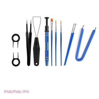 MAYMA Mechanical Keyboard Tweezers Lube Tool Brush Switch Stem Puller IC Claw Holder for Cherry Kailh Gateron TTC Candy Switch