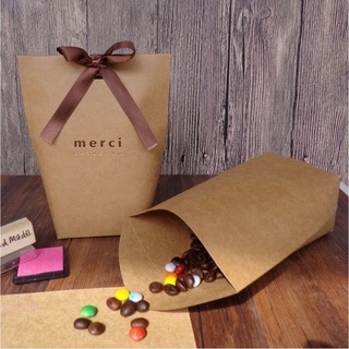tesoro 5pcs caja de caramelo blanco suministros de regalo cajas de regalo de boda papel kraft agradecimiento negro merci regalo caja de embalaje bolsas de regalo (6)