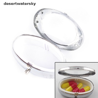 desertwatersky bolsillo portátil de metal píldora caja de medicina tableta caso de almacenamiento vitamina contenedor s dws