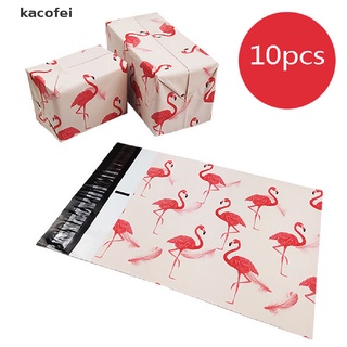 [kacofei] 10pcs 10.2x14.5" rosado flamingo impreso mensajería poly mailer embalaje sobres (6)