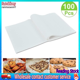 RA_ papeles rectangulares para cocinar al vapor papel pergamino resistente al calor para panadería