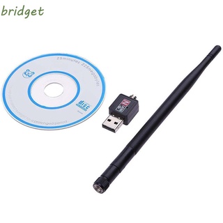 bridget calidad usb pc red 600mbps wifi router adaptador inalámbrico negro con antena wifi adaptador lan tarjeta dongle/multicolor