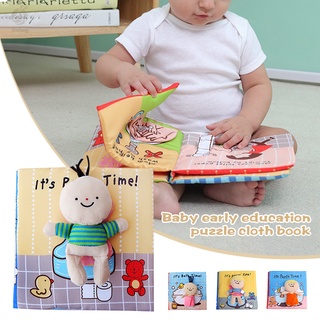 Suave 3D Bebé Tela Libro De Baño Orinal Desarrollo Cognitivo Temprano Libros Tranquilos Educativo Actividades