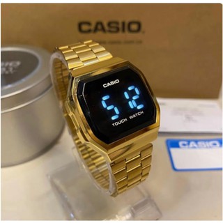 Casio reloj Digital de pantalla táctil reloj A168WA-1W 5600 multifuncional electrónico impermeable reloj Jam Tangan