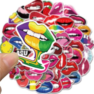 50pcs/Pack Fire lips series Stickers Skateboard Suitcase Guitar Luggage Laptop Waterproof Stickers Kid Classic Toy (3)