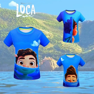 Disney Pixar película Luca camiseta verano niños manga corta Luca derivado Alberto hogar ropa Casual
