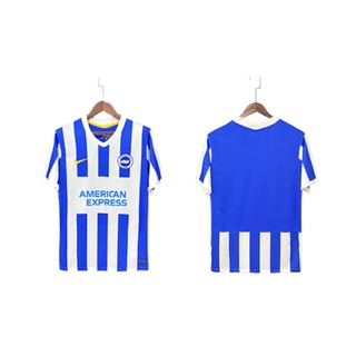 [Custom Name] official 2021/22 Brighton home Jersey New Season Men's Short sleeve Football Jersey breathable sweat-absorbent soccer jersey