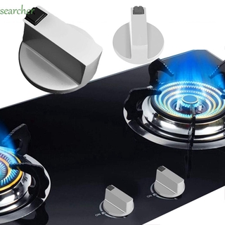 SEARCHER 4pcs/6pcs estufa de Gas perilla de plata interruptor de horno estufas de cocina Control Universal piezas de utensilios de cocina adaptadores de 6 mm bloqueo giratorio de Control de superficie