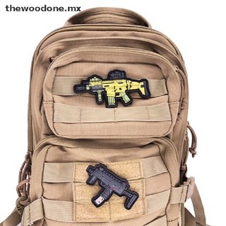 【thewoodone】 PVC Tactical Military Hook and Loop Velcro Rubber Gun Patch Clothes Bag Badge .