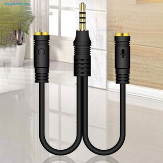 moystree Eco-friendly Adapter Cable Earphone AUX Splitter Converter Plug Play for Mobile Phone