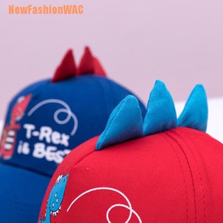 [NewFashionWAC] -gorra de béisbol para niños de dibujos animados dinosaurio Snapback ajustable bebé niños gorra de sol (7)