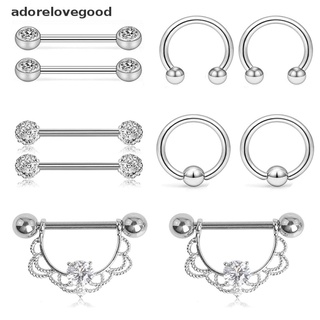 Almx 10Pcs/Set Steel Nipple Rings Bar Barbell Industrial Cartilage Piercing Jewelry Glory