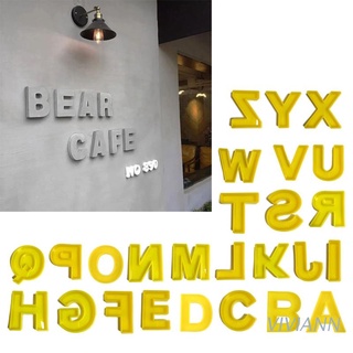 vivia - molde de resina epoxi para adornos de alfabeto grande, letras a-z, decoración del hogar