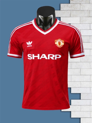 1986 Retro Manchester United Home Football Jersey