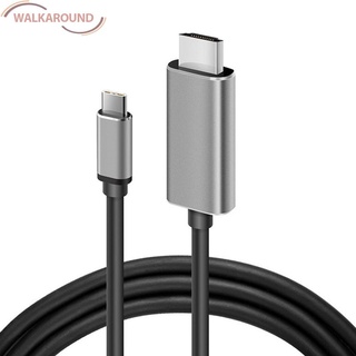 (Wal) M USB tipo C a HDMI Compatible con Cable macho a macho para teléfono MacBook