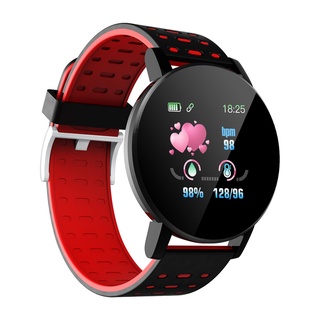 Reloj inteligente 119plus con monitor de ritmo cardiaco/presión arterial/salud/impermeable/pulsera Bluetooth/rastreador de ejercicios (8)