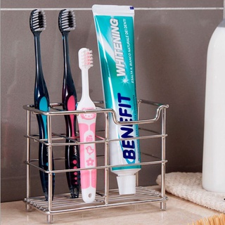 Soporte Para cepillo De dientes De Higiene personal Organizador De crema Dental estante De almacenamiento De acero inoxidable Caddy baño Para cocina artículos del hogar (8)