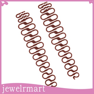 [jewelrmart] 2x mujeres moda peinado clip palo bun maker trenza herramienta de pelo diy conjunto (8)