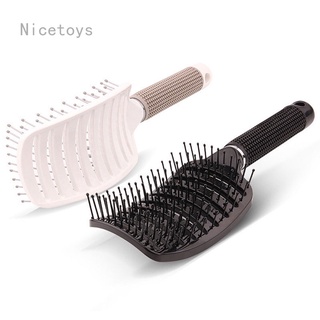 Nicetoys cabello cuero cabelludo masaje peine cepillo masajeador mujeres mojado rizado desenredar cepillo de pelo para salón peluquería estilo herramientas