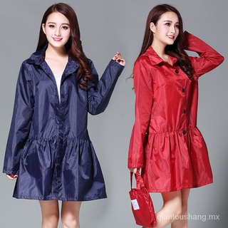 ❤️MISS XU❤️Impermeable de moda para mujeres adultas trabajo princesa Swing estilo coreano fresco estudiante a prueba de lluvia una gota secado impermeable abrigo de doble uso❤️ (1)