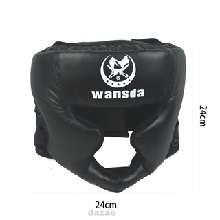 Accesorios de protección de cuero sintético competición de arte marcial casco de boxeo