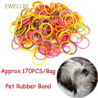 EWELLBE Approx.170PCS/Bag Multicolor Perro Headband Moño. Elástico elástico Banda de goma de PET Grooming Gato cachorro Headwear Durable No - Stick Cabello