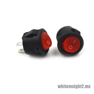 [white] 10Pcs 16mm Diameter Round Boat Rocker Switches Mini 2 Pin ON-OFF Rocker Switches 3A/250V (1)