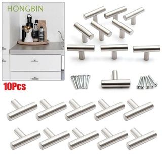 hongbin - pomo de puerta (10 unidades), diseño de muebles, cocina, baño, acero inoxidable, armario, cajón, barra de t, multicolor