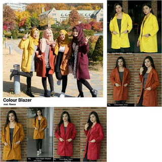 Color blazer - ropa de abrigo - moda coreana - moda mujer - Blazers mujer